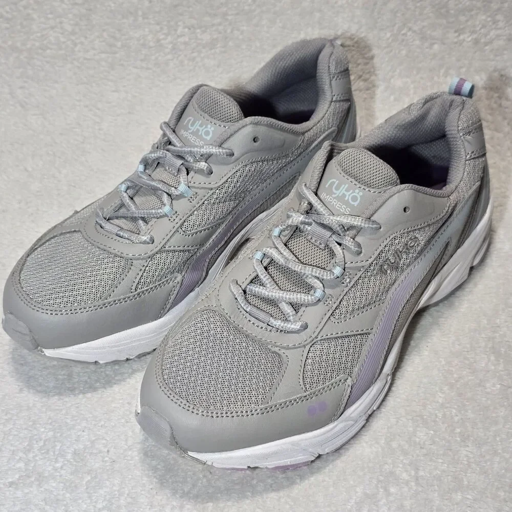 Ryka Impress Athletic Women's 9.5 Gray Sneakers Fitness Walking Shoes